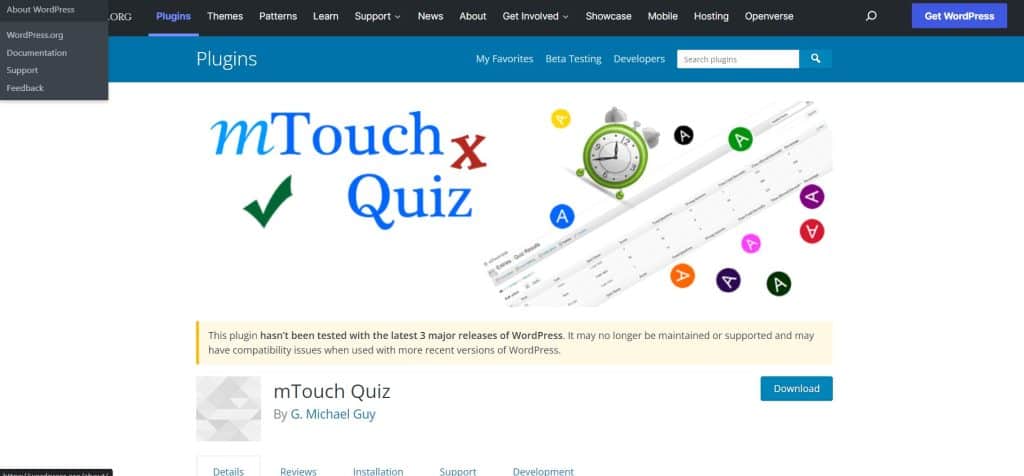 mtouch WordPress Quiz Plugins