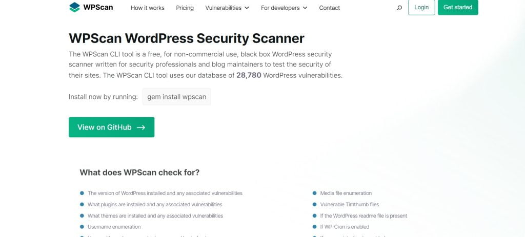 WPScan is a unique WordPress security
