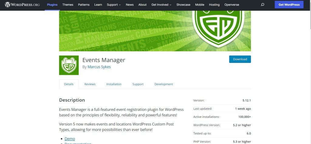 Events Manager, An Event Management plugins