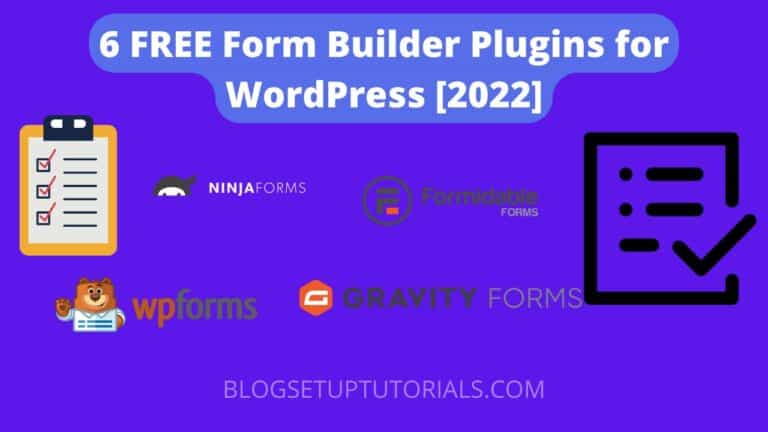 6 FREE Form Builder Plugins for WordPress
